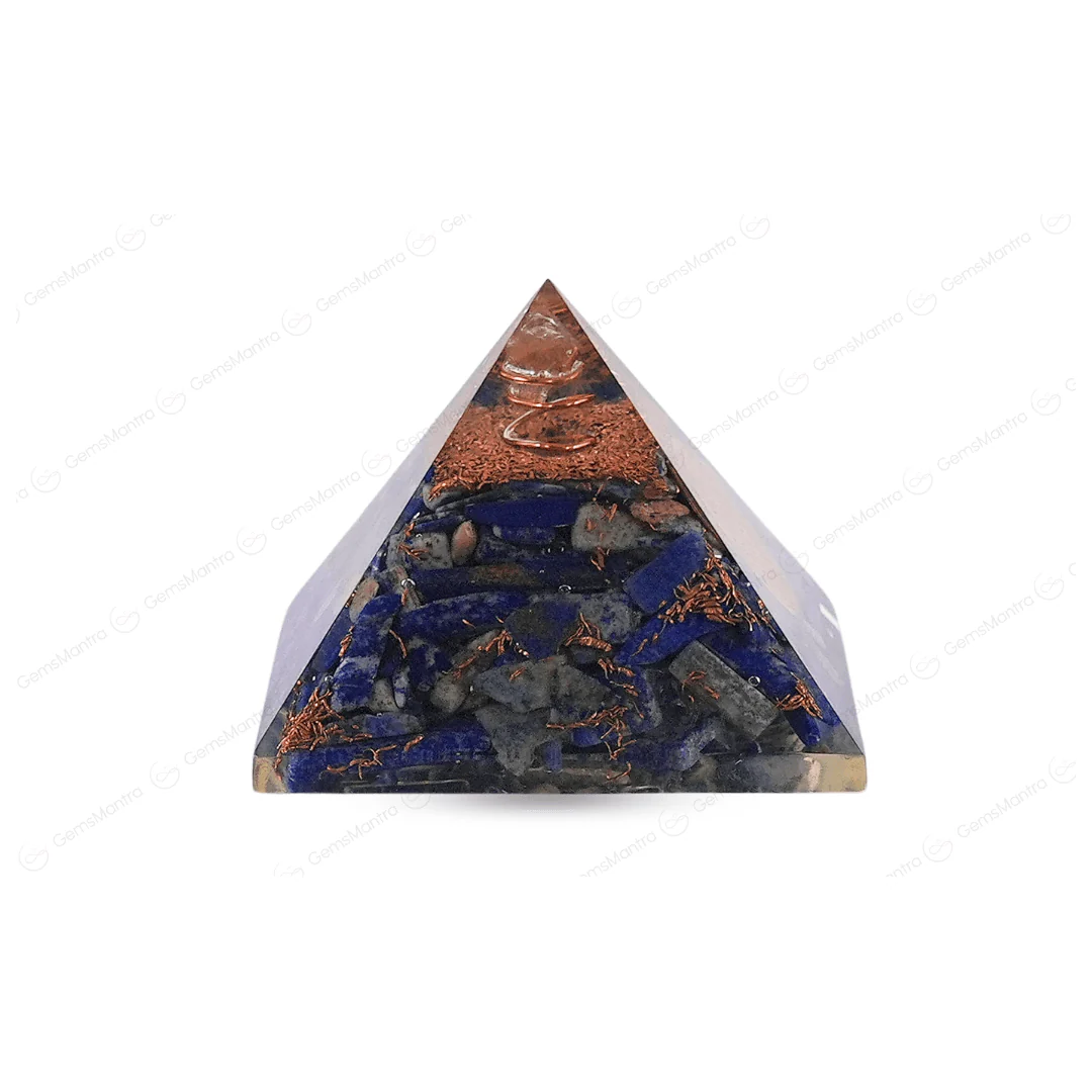 Lapis Lazuli Orgonite Pyramid/Orgone Pyramid - Image 4