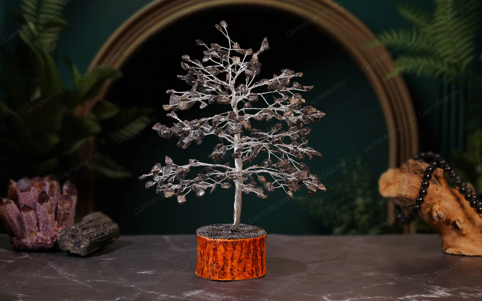 Large Black Agate Crystal Tree - Image 4