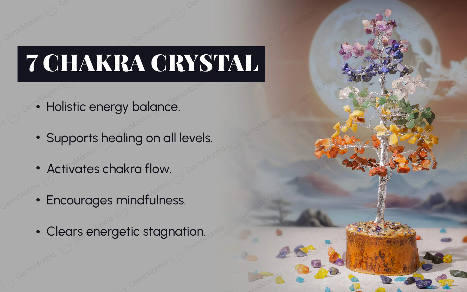 Large Seven Chakra Crystal Tree - Image 3