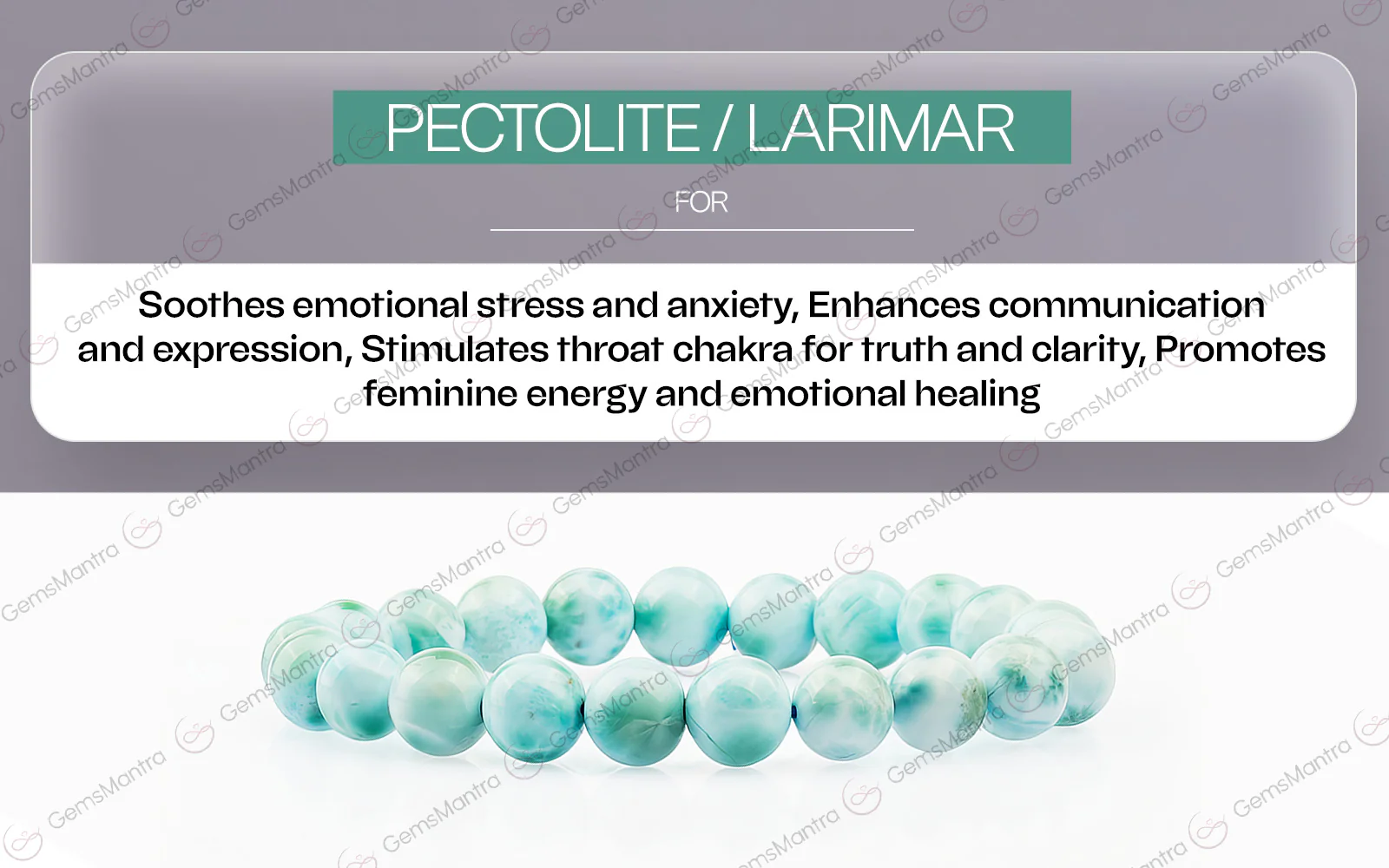 Original Pectolite (Larimar) Bracelet with Certificate - Image 4
