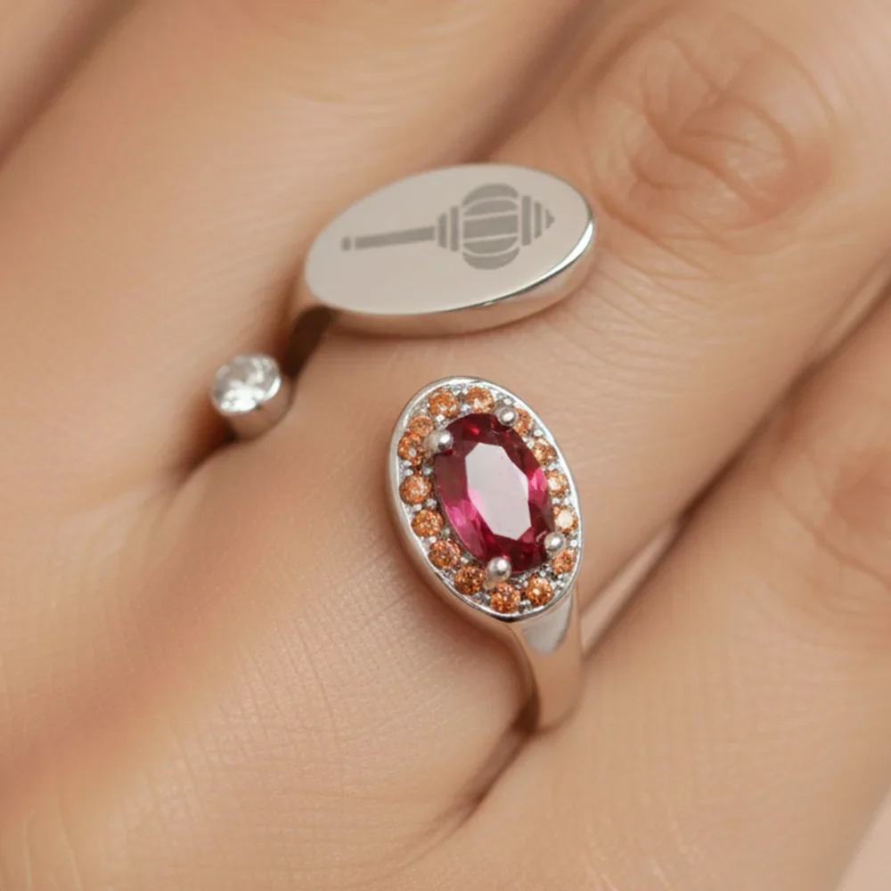 Dual Energy Gemstone Open Ring (925 Silver) - Image 2