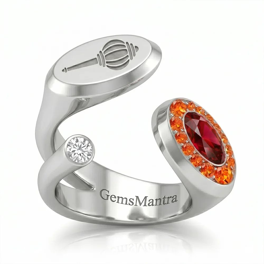 Dual Energy Gemstone Open Ring (925 Silver) - Image 3