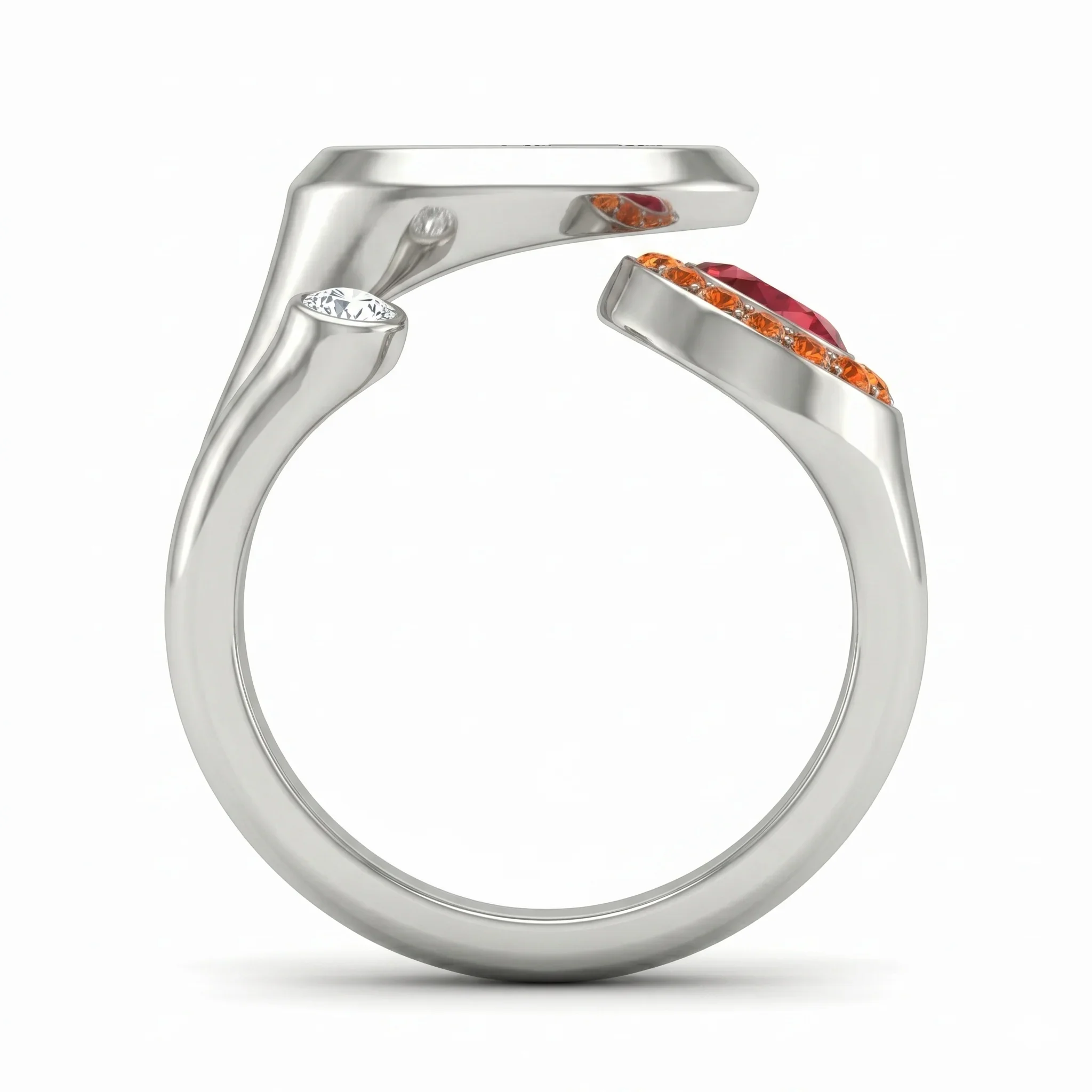 Dual Energy Gemstone Open Ring (925 Silver) - Image 5