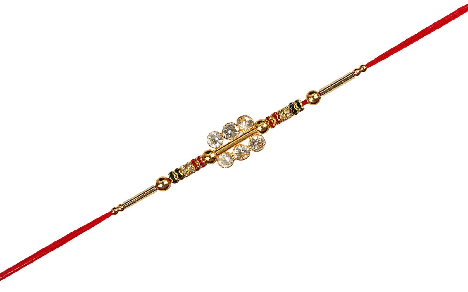 Minimalist Crystal Bloom Rakhi - Image 2