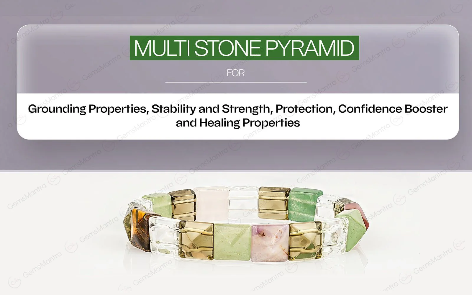 Multi Stone Pyramid Bracelet - Image 4