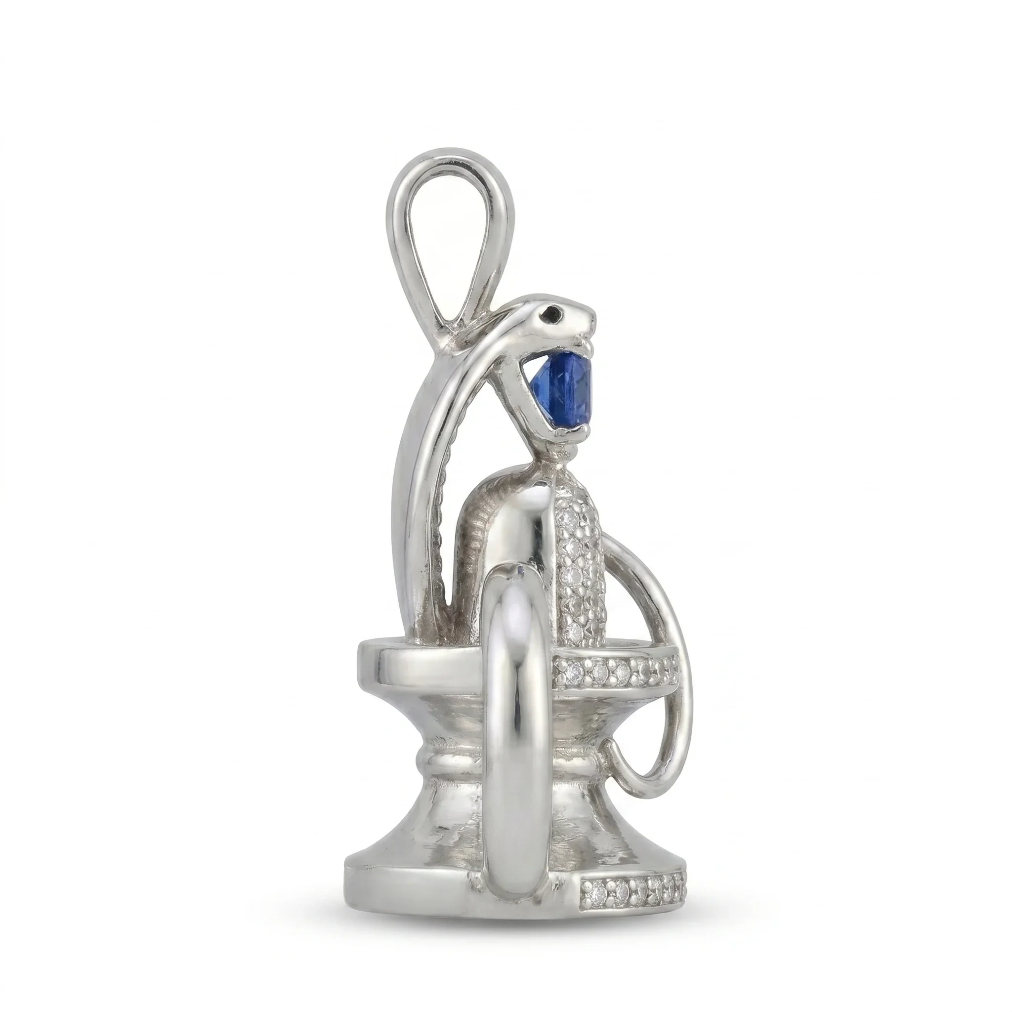 Divine Shivling Blue Stone Pendant (925 Silver) - Image 4