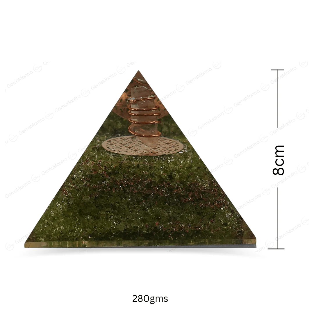 Peridot Orgonite Pyramid/Orgone Pyramid - Image 3