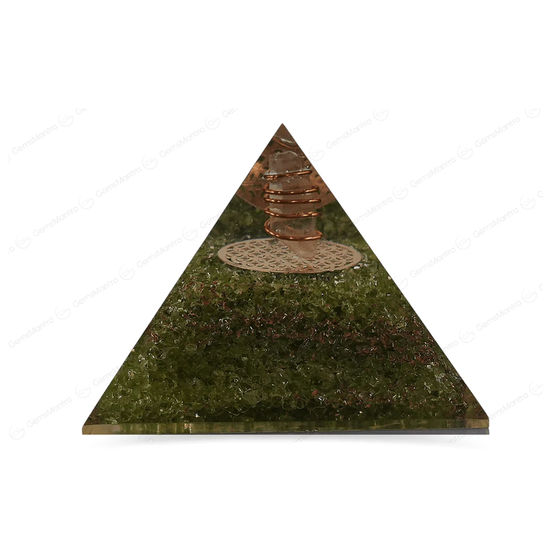 Peridot Orgonite Pyramid/Orgone Pyramid - Image 4