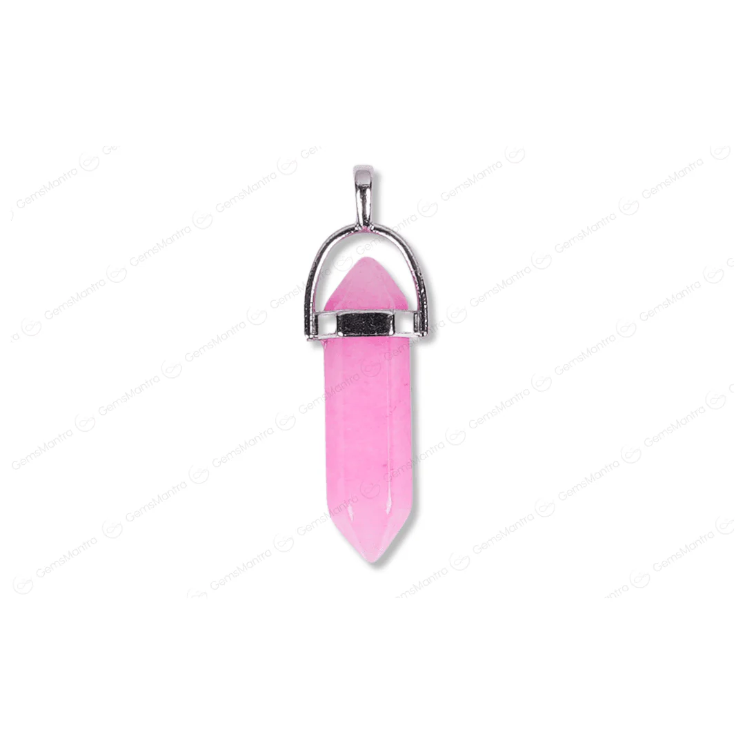 Pink Onyx Double Terminated Pencil Pendant - Image 5
