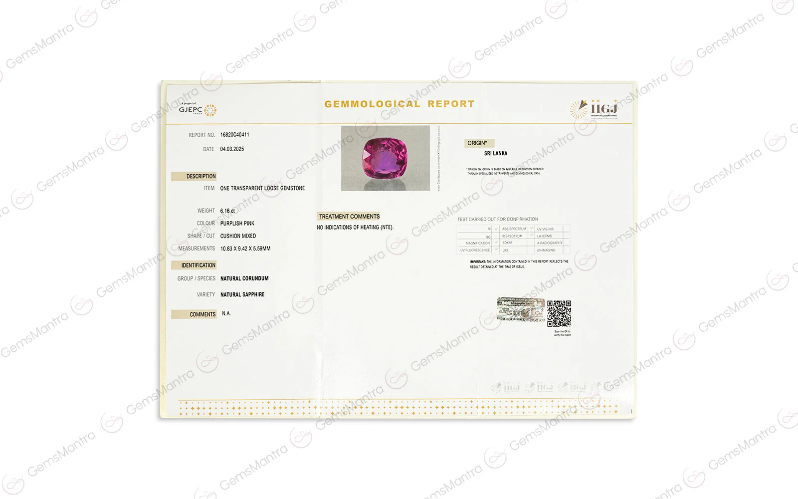 Pink Sapphire - 6.16 Carats - Image 3
