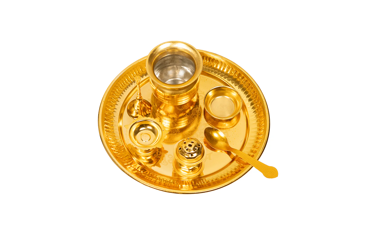 Premium Pooja Thali Set with Royal Red Velvet Box - Image 5