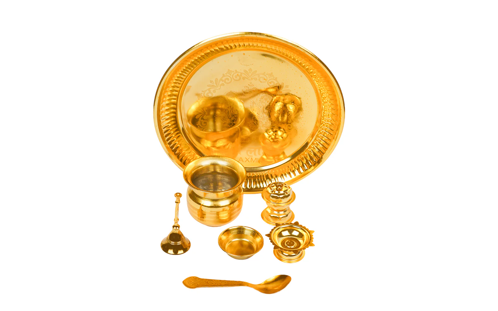 Premium Pooja Thali Set with Royal Red Velvet Box - Image 9