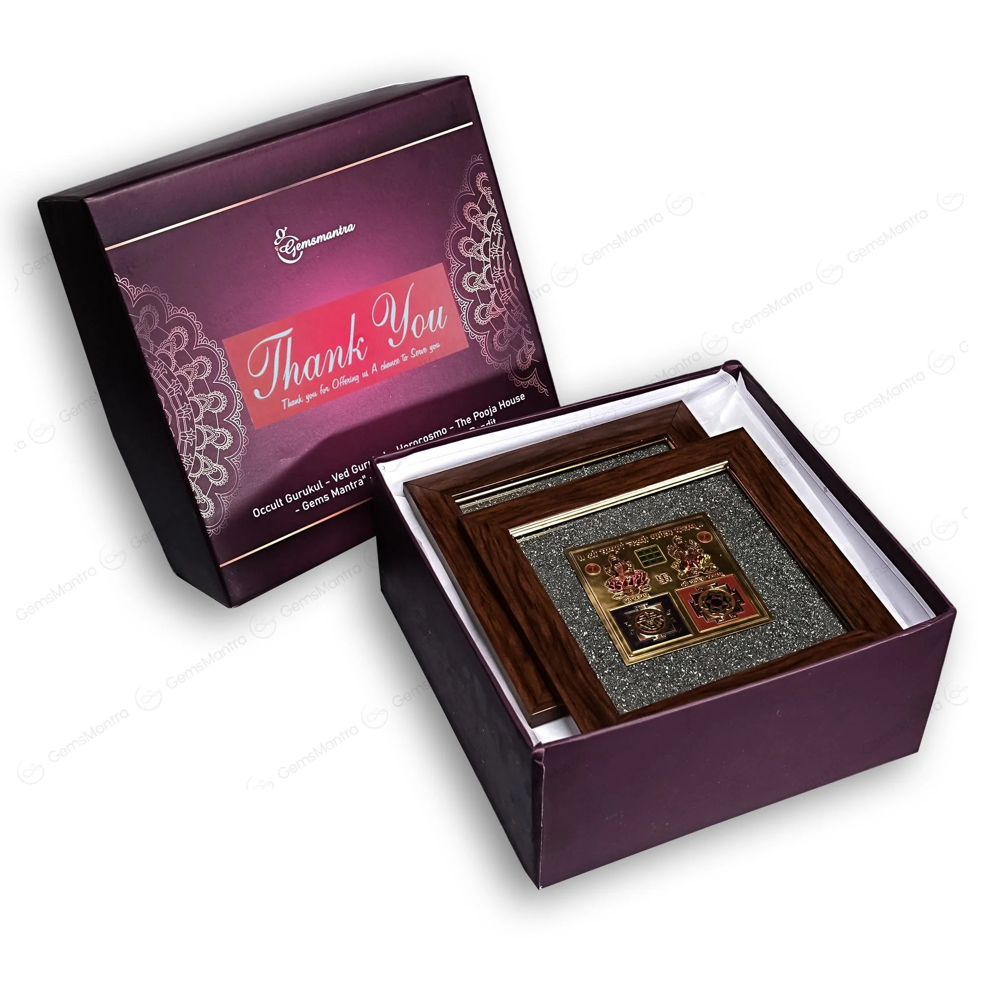 Shree Pyrite Yantra +Sampoorna Laxmi Ganesh PyriteÂ Yantra DustÂ Frame - Image 6