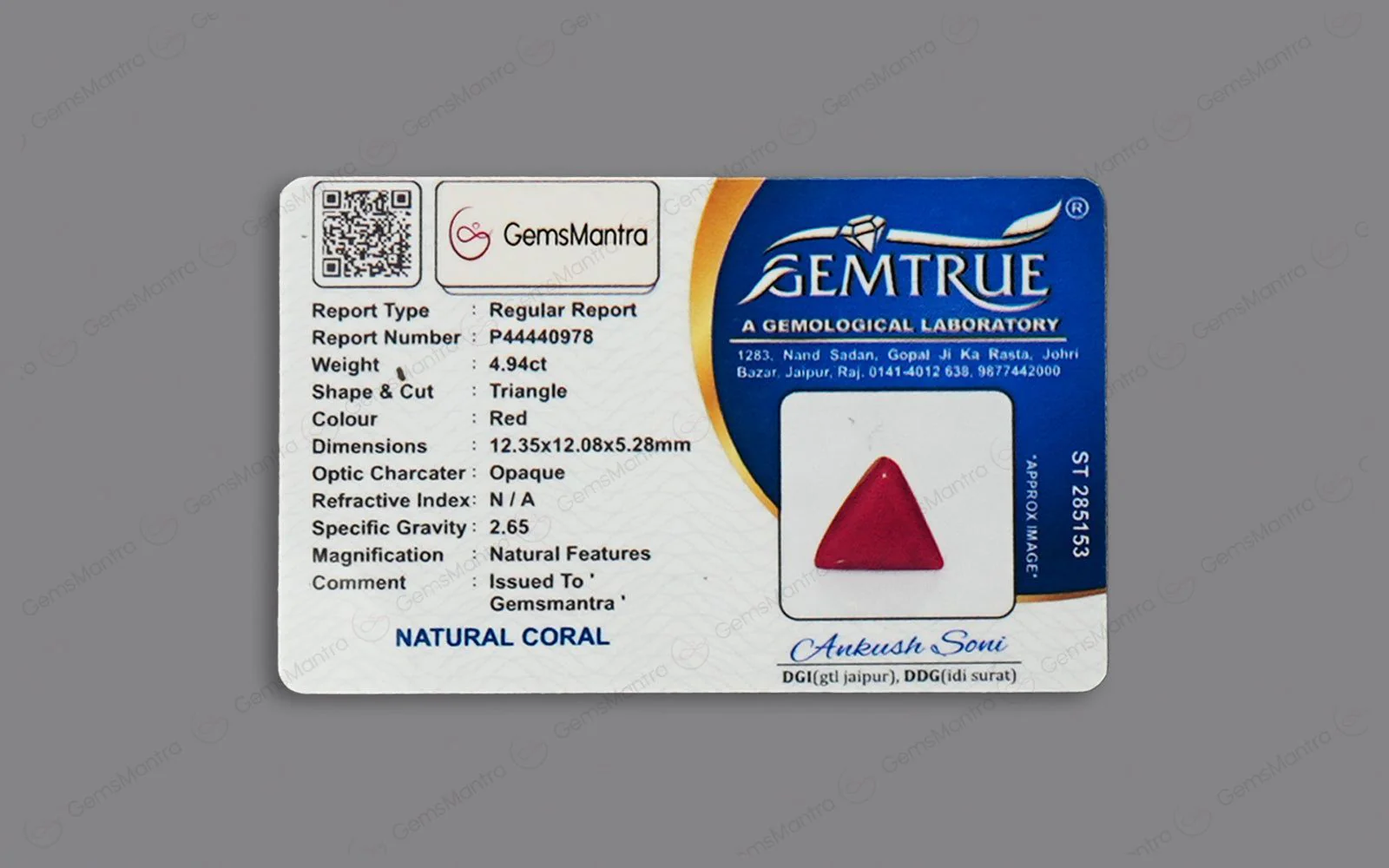 Red Coral - 4.94 Carats - Image 4