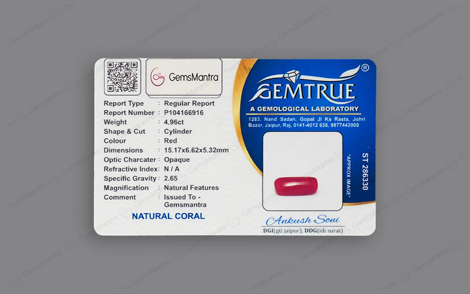 Red Coral - 4.96 Carats - Image 4