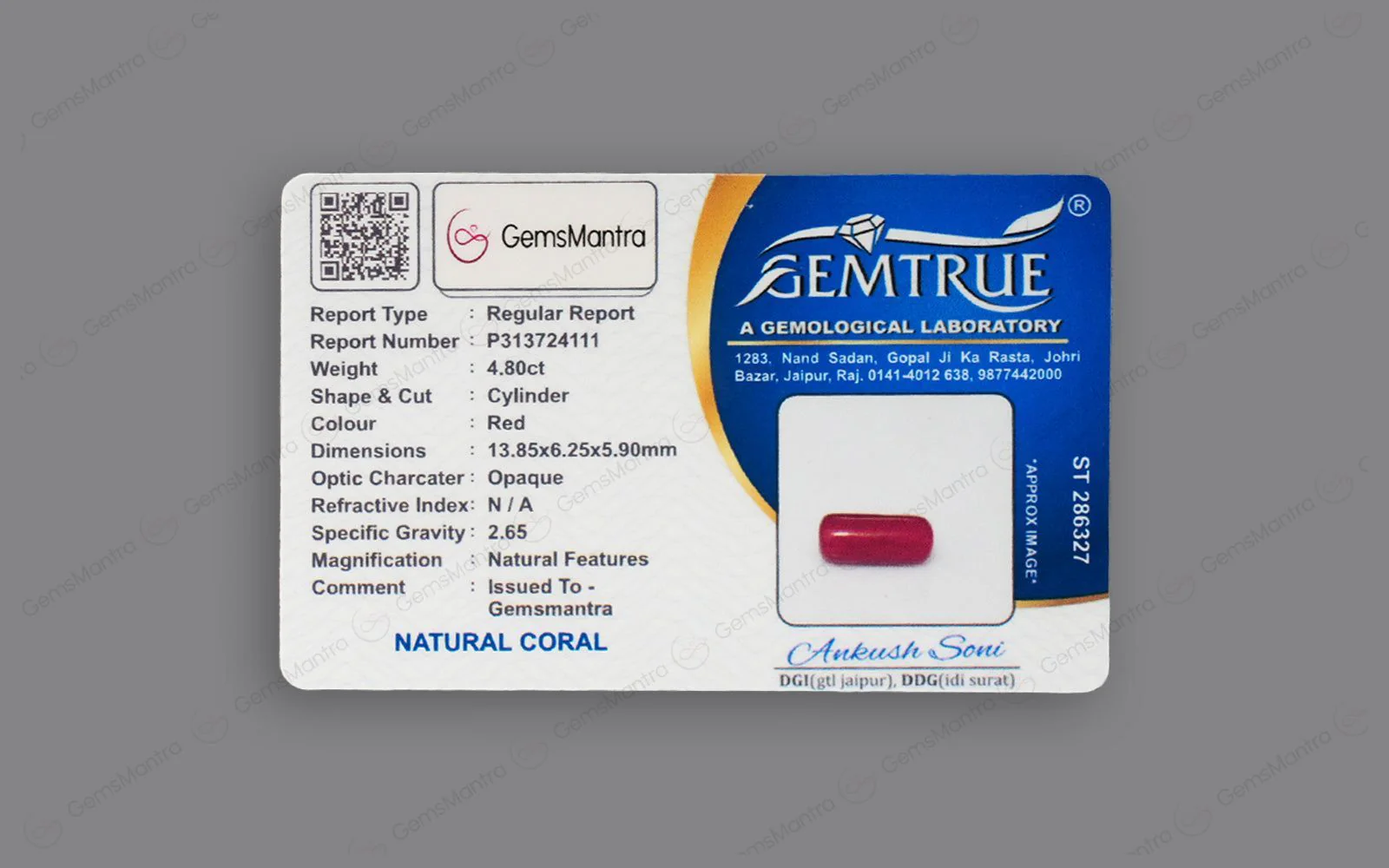 Red Coral - 4.8 Carats - Image 4