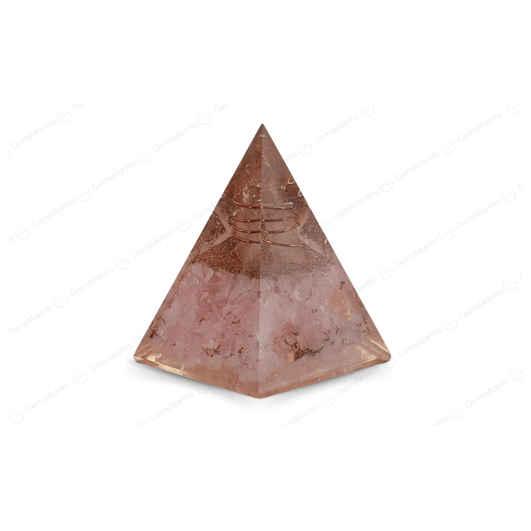 Rose Quartz Orgonite Nubian Pyramid/Orgone Pyramid - Image 5