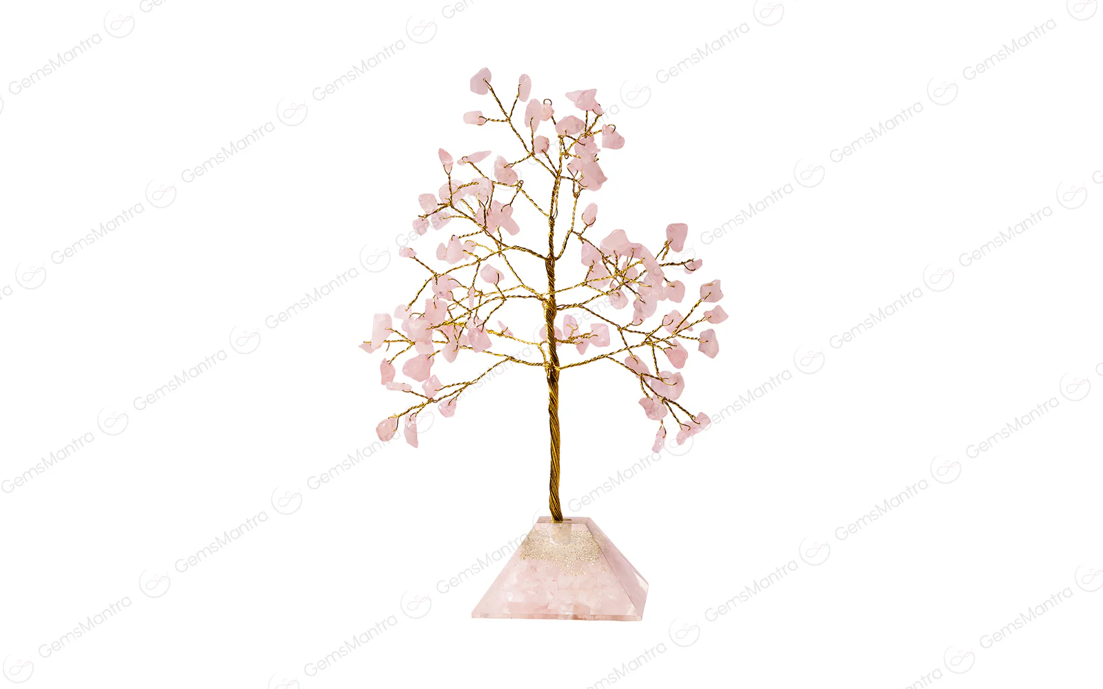 Rose Quartz With Pyramid Tree - Image 2
