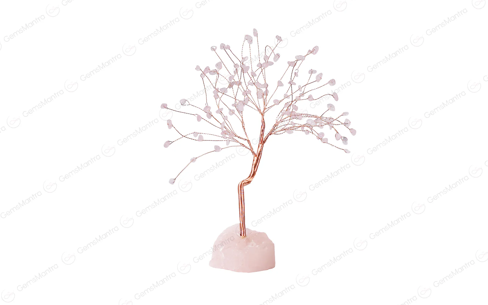 Rose Quartz With Raw Rose Quartz Large Tree - Image 2