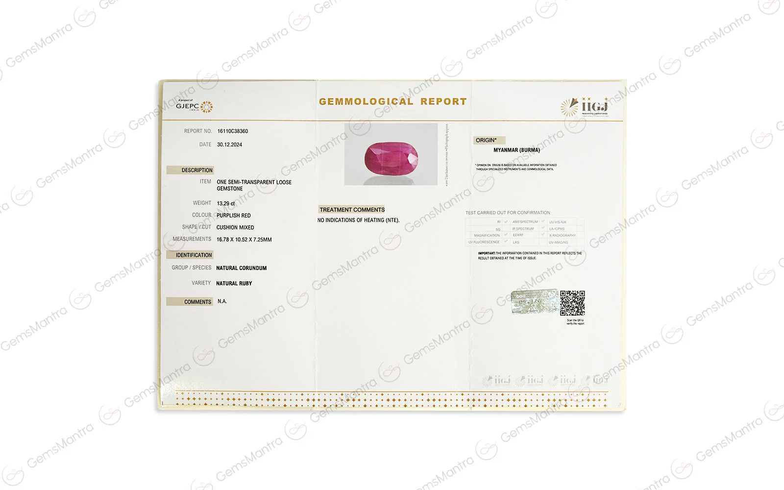 Ruby - 13.29 Carats - Image 3