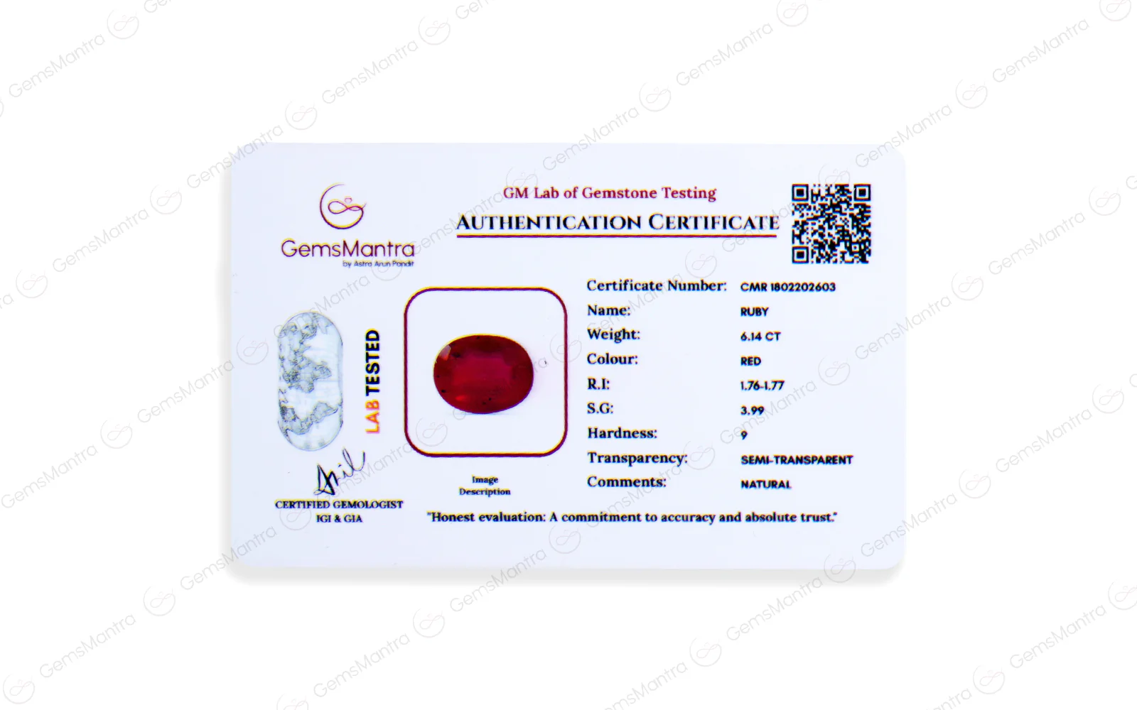 Ruby - 6.14 Carats - Image 4