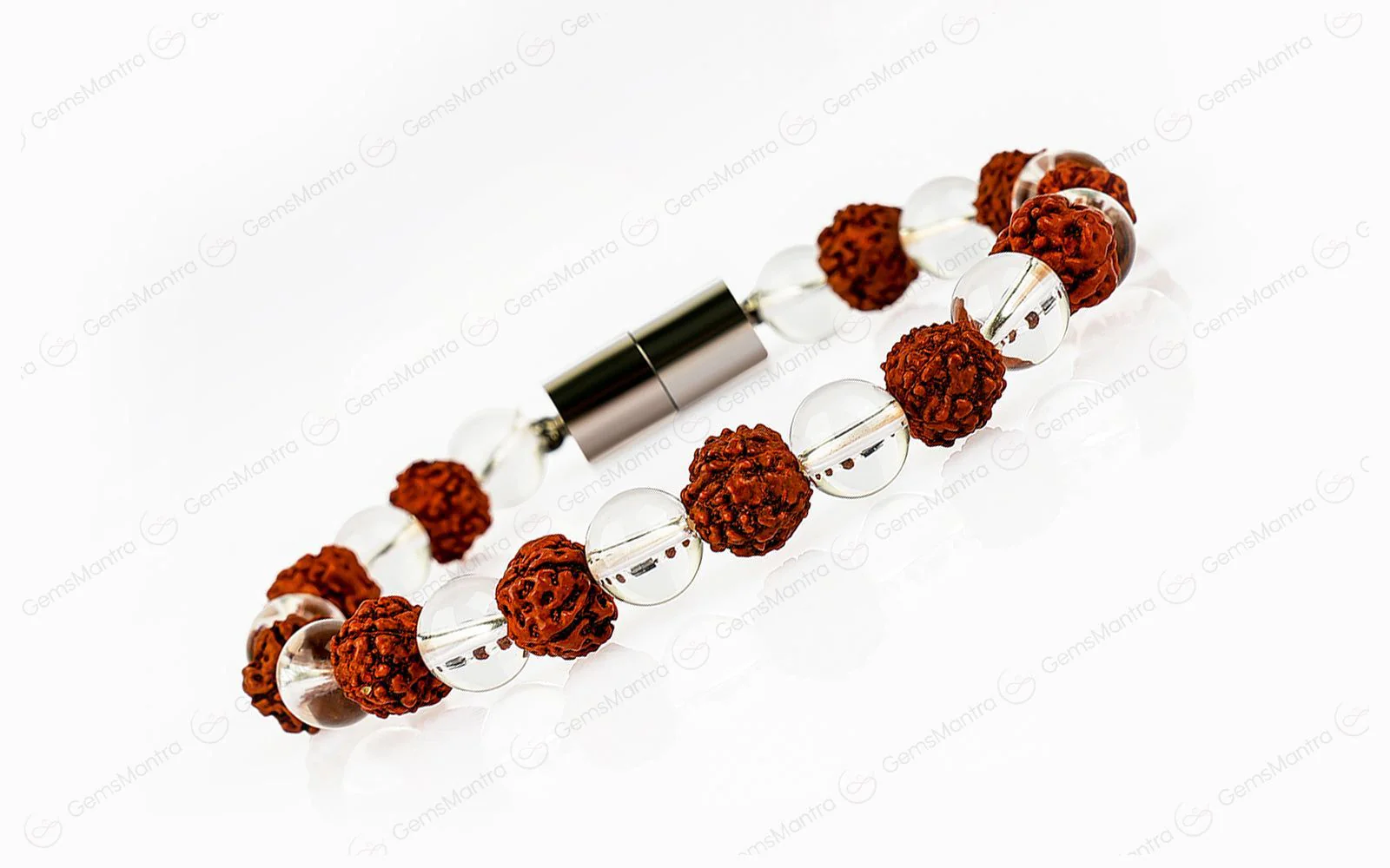 Original Rudraksha Crystal Magnetic Bracelet with Certificate - Image 2