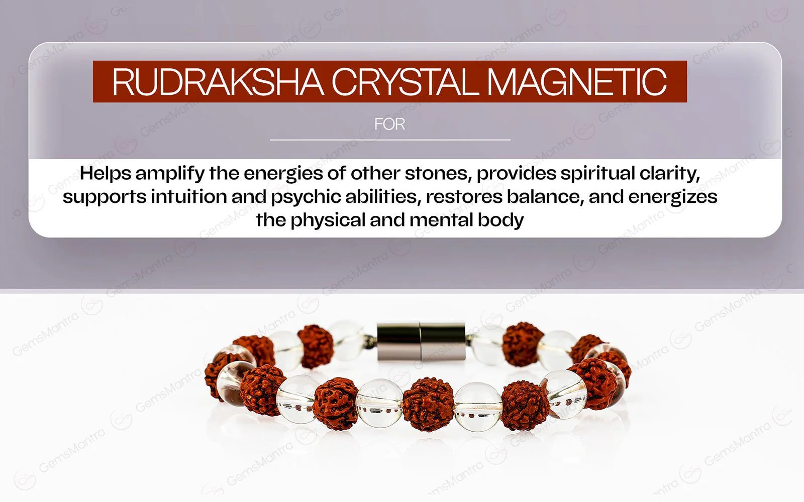 Original Rudraksha Crystal Magnetic Bracelet with Certificate - Image 4