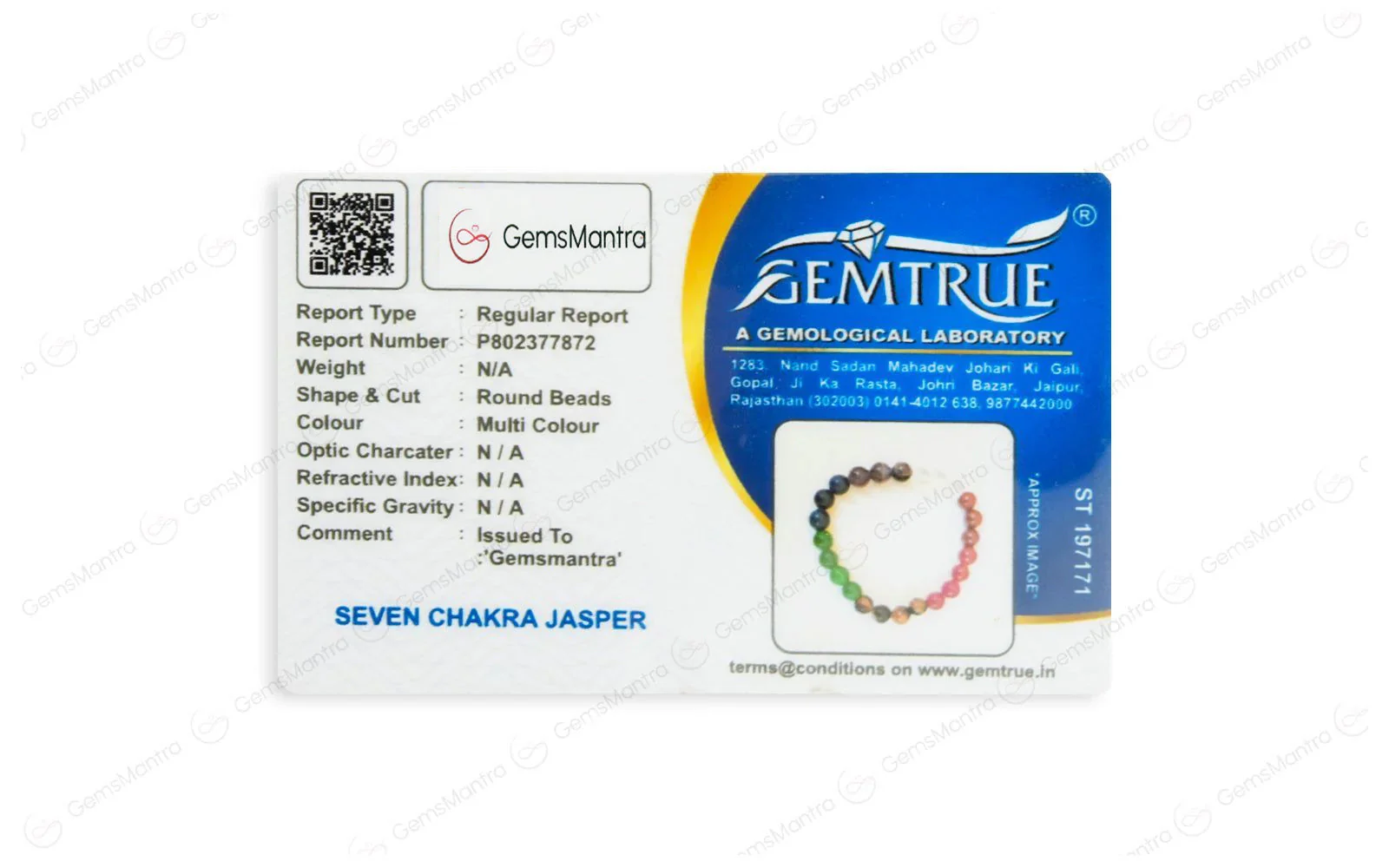 Original 7 Chakra Jasper Bracelet with Certificate - Image 4