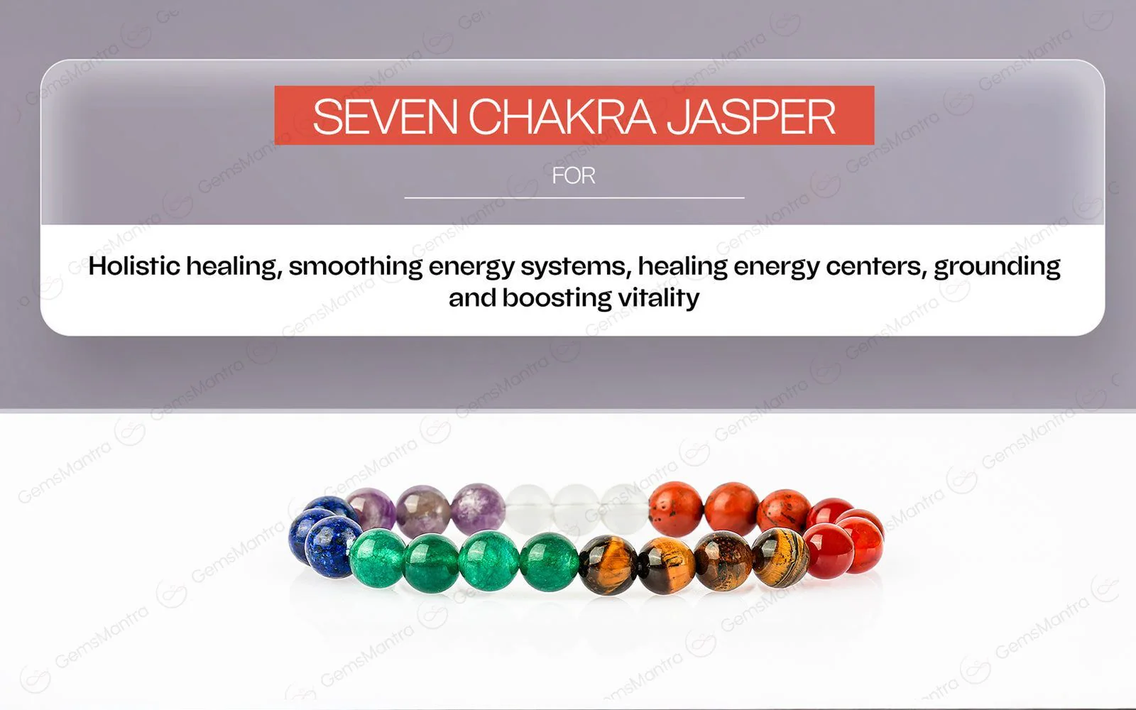 Original 7 Chakra Jasper Bracelet with Certificate - Image 5