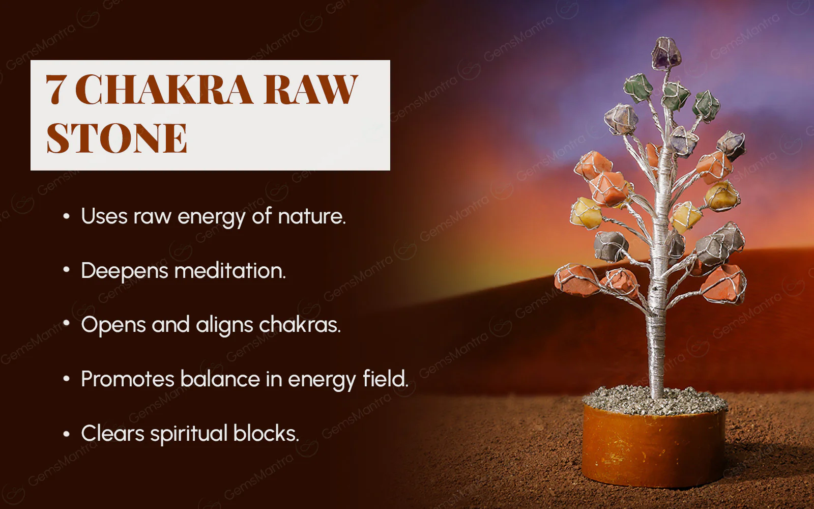 Seven Chakra Raw Stone Tree - Image 3