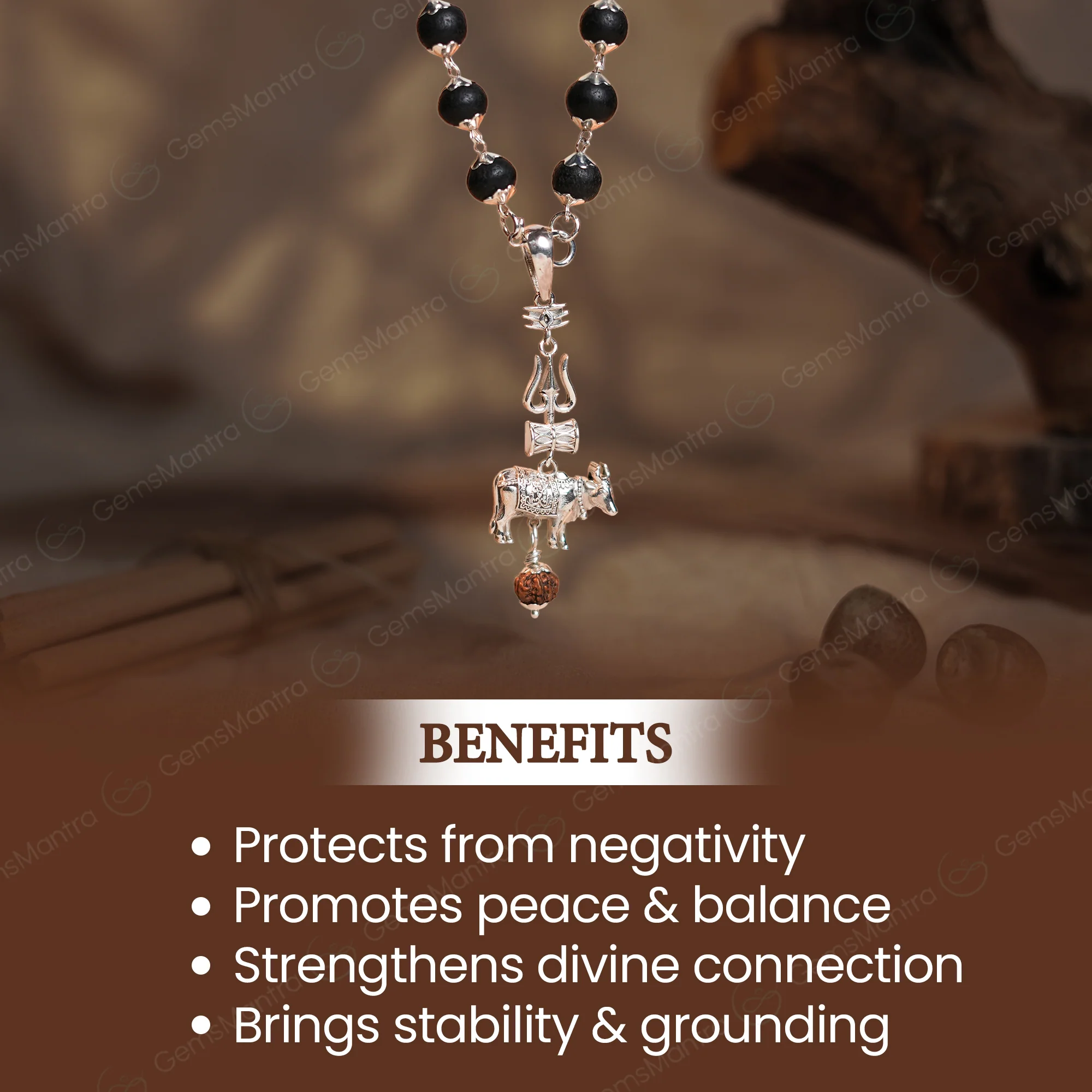 Shiv Nandi Protection Mala (Karungali) - Image 4