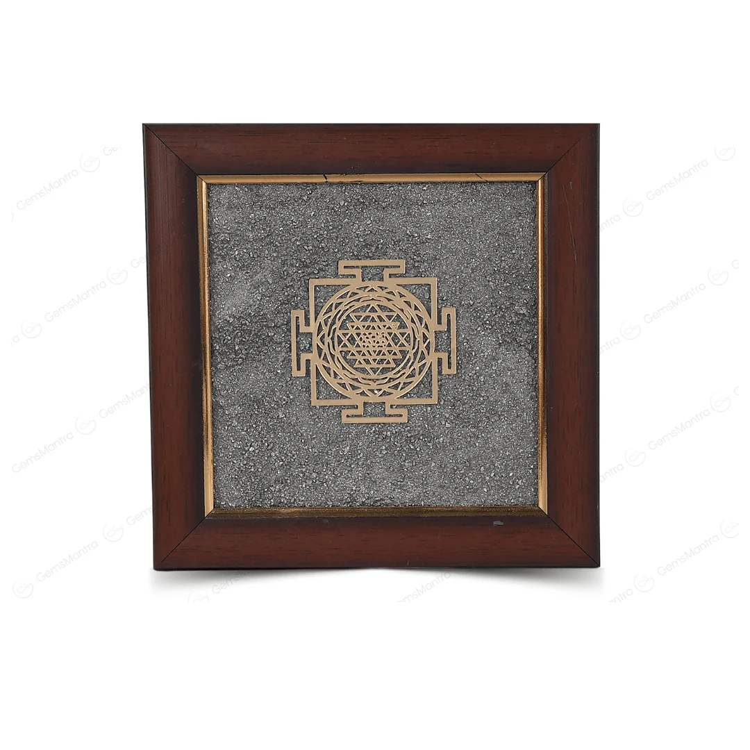 Shri Yantra Pyrite Dust Frame - Image 4