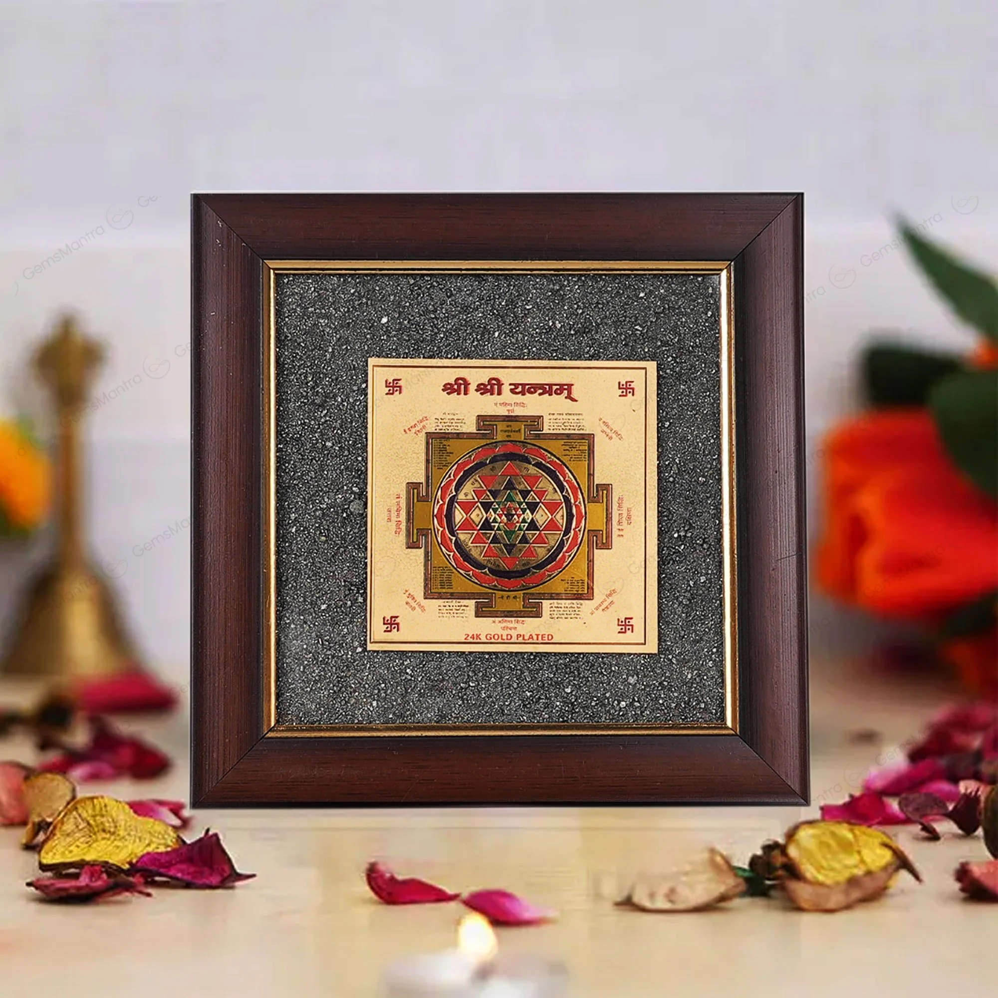 Shri Yantra Pyrite Dust Frame - Image 5