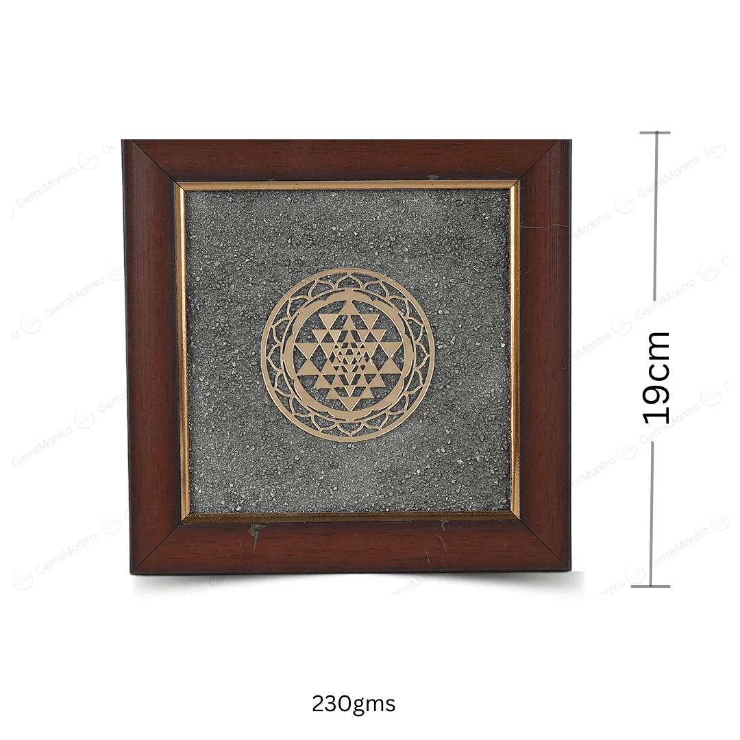 Shriparni Shri Yantra Pyrite Dust Frame - Image 3