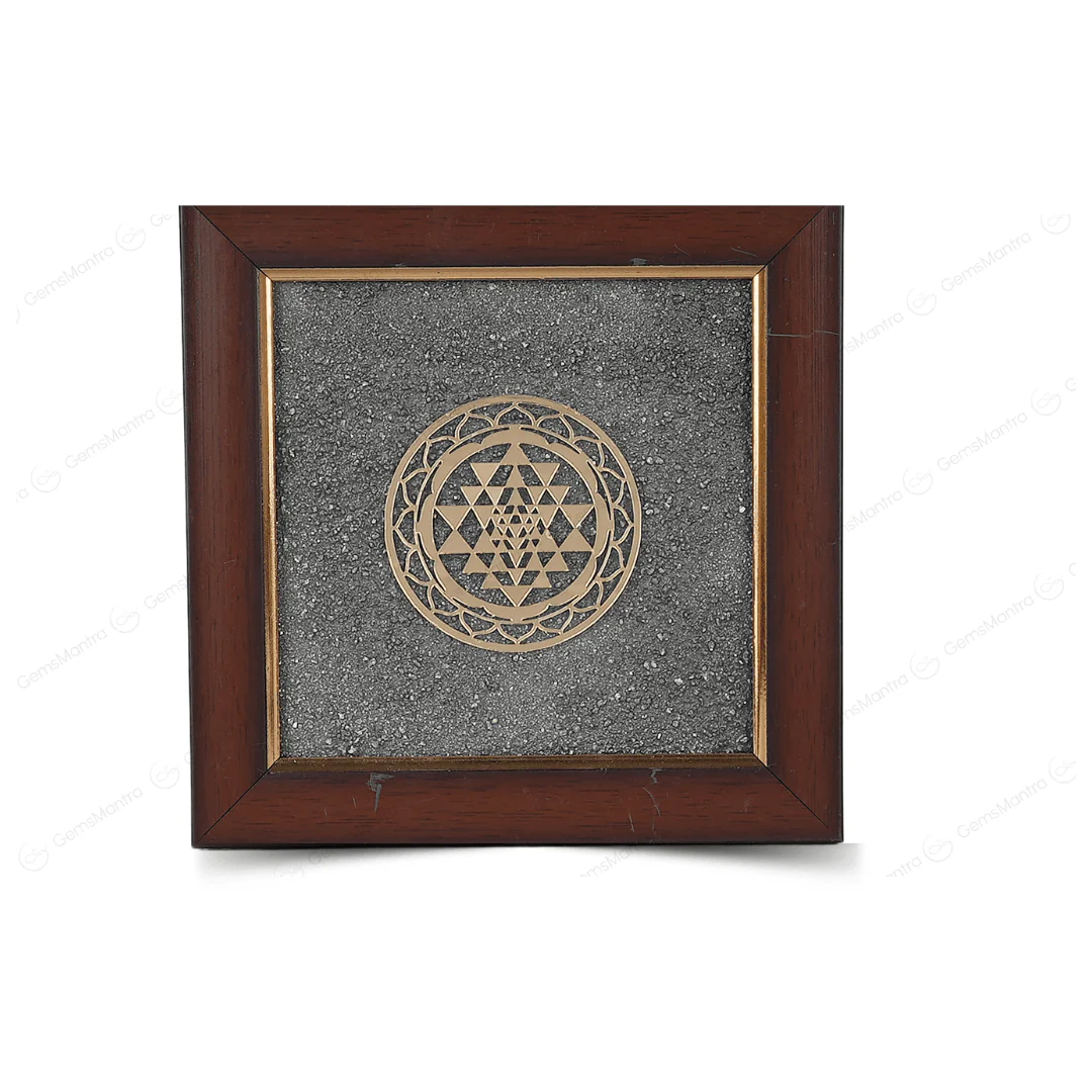 Shriparni Shri Yantra Pyrite Dust Frame - Image 4