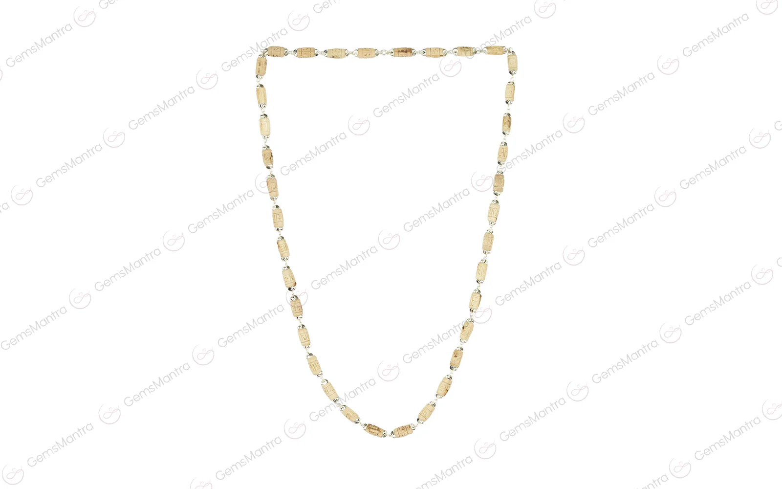 Silver Radhe Naam Tulsi Mala (Govt. Certified) - Image 3