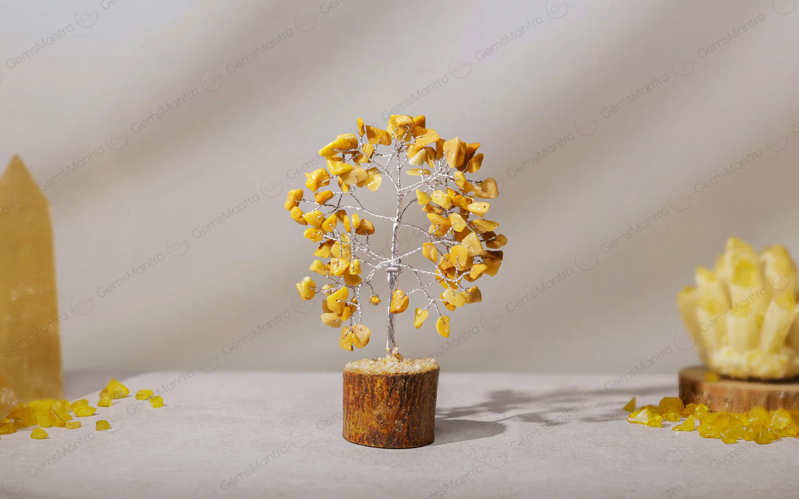 Small Golden Quartz Crystal Tree - Image 4