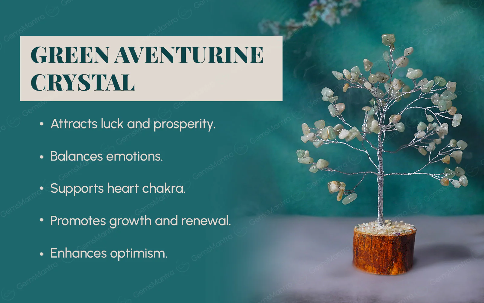 Small Green aventurine Crystal Tree - Image 3