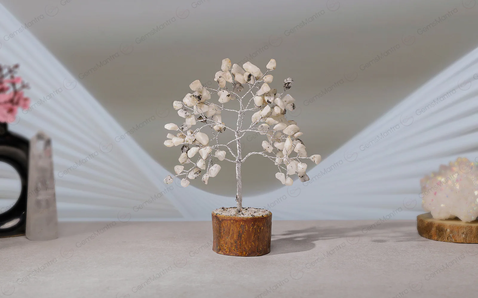 Small Rainbow Moonstone Crystal Tree - Image 4