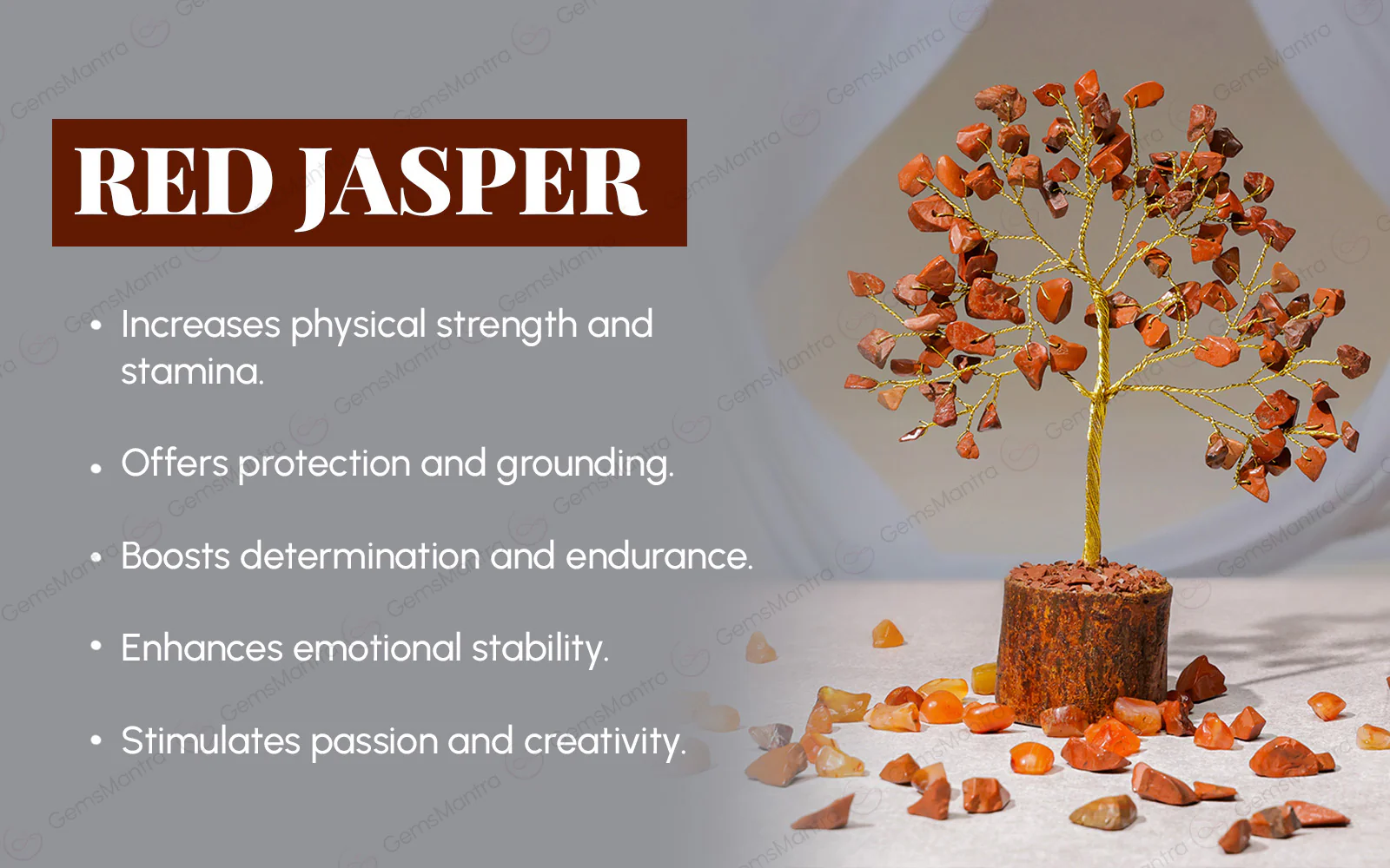 Small Red Jasper Crystal Tree - Image 3