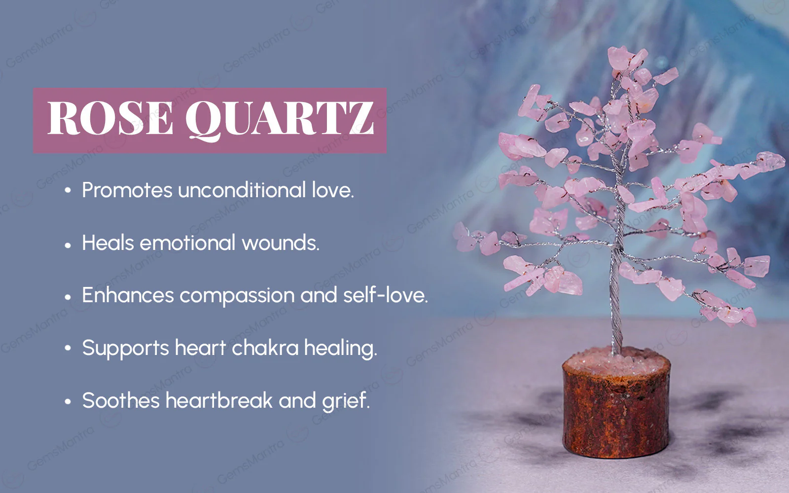 Small Rose-quartz Crystal Tree - Image 3
