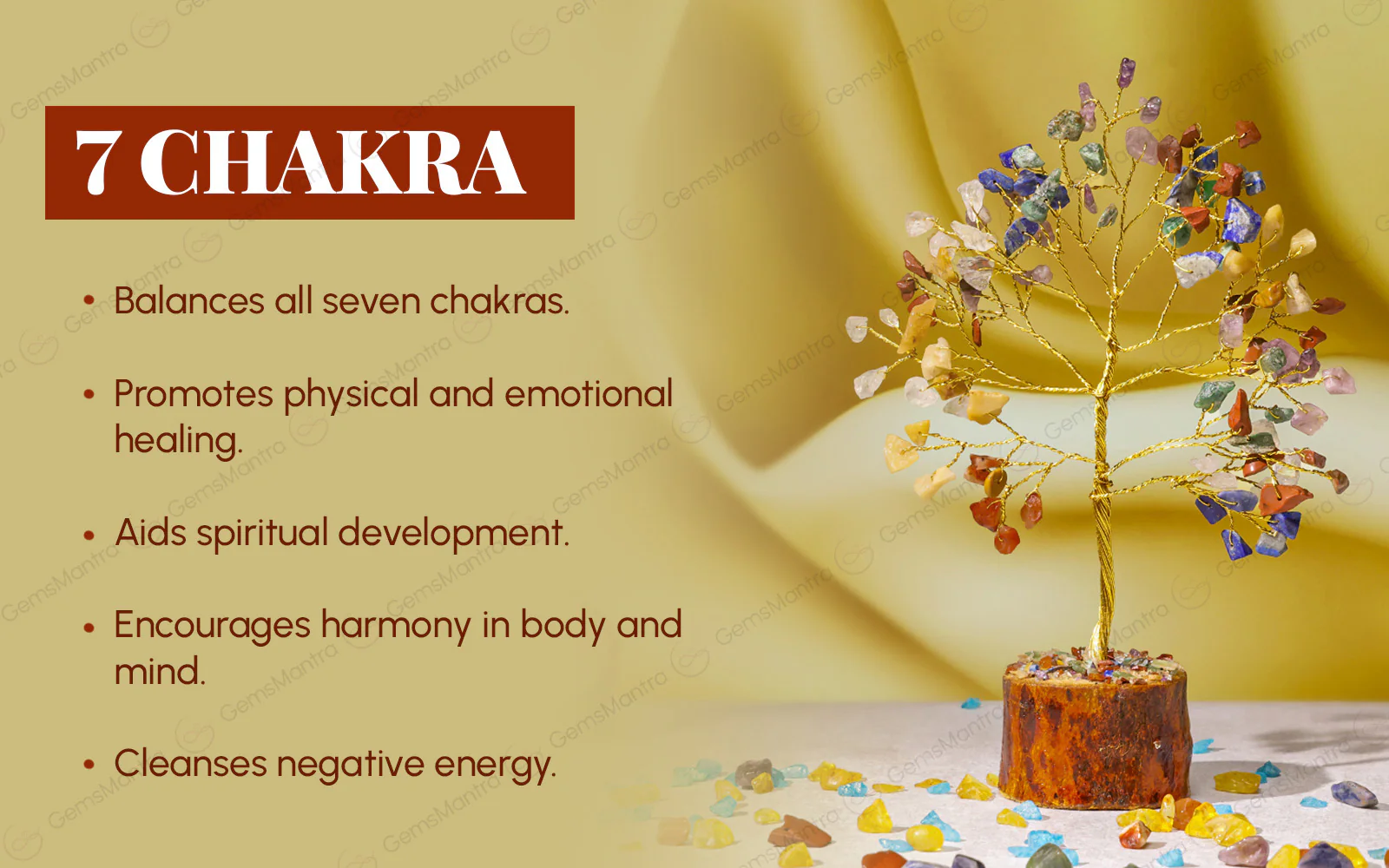 Small Seven Chakra Crystal Tree - Image 3