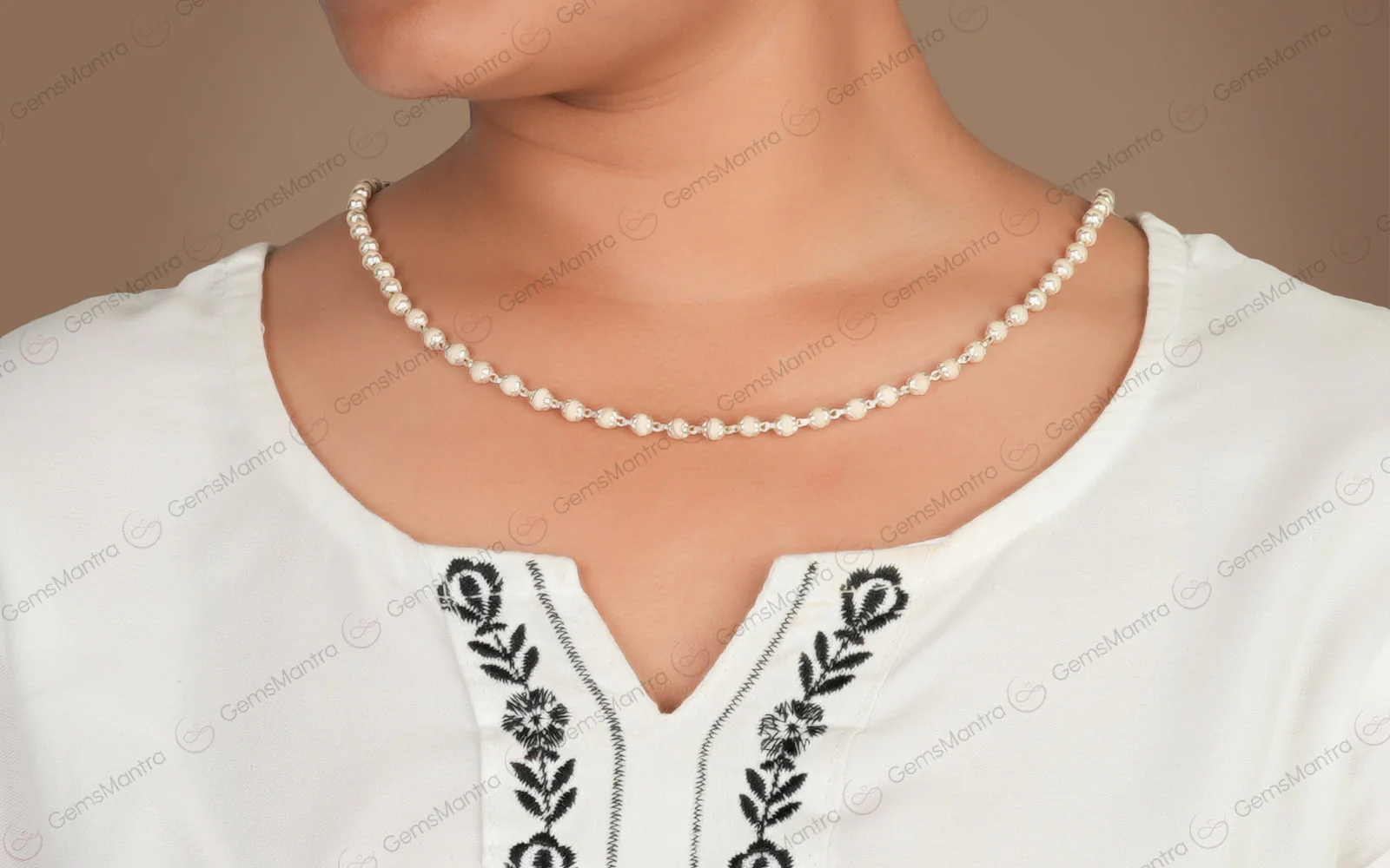 Tulsi Mala Silver Ultra Wide (Govt. Certified) - Image 2