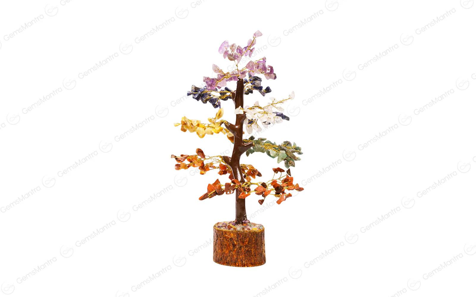 Wooden Seven Chakra Crystal Tree - Image 2