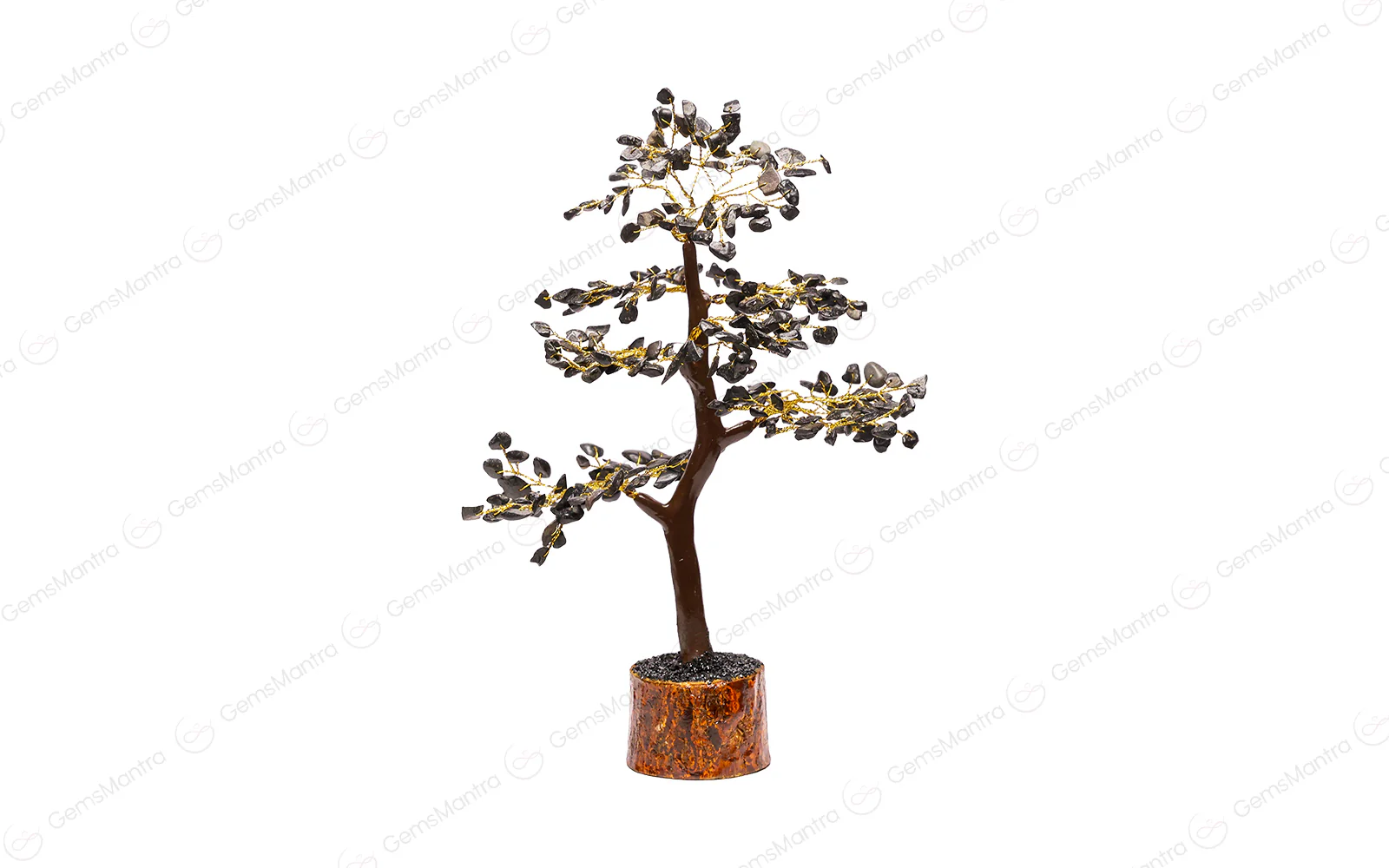 Wooden Black Agate Crystal Tree - Image 2