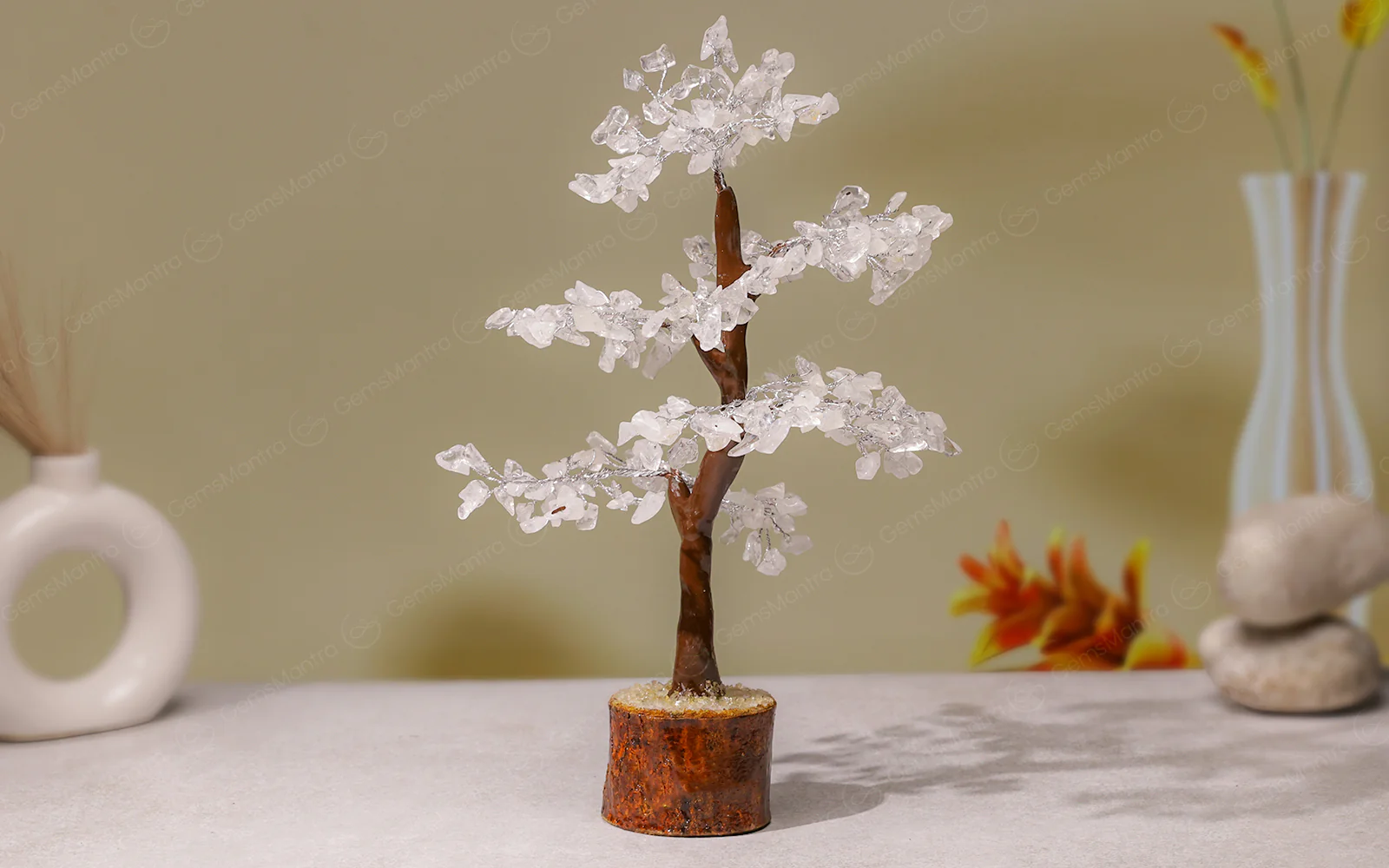 Wooden Crystal Quartz Tree - Image 4