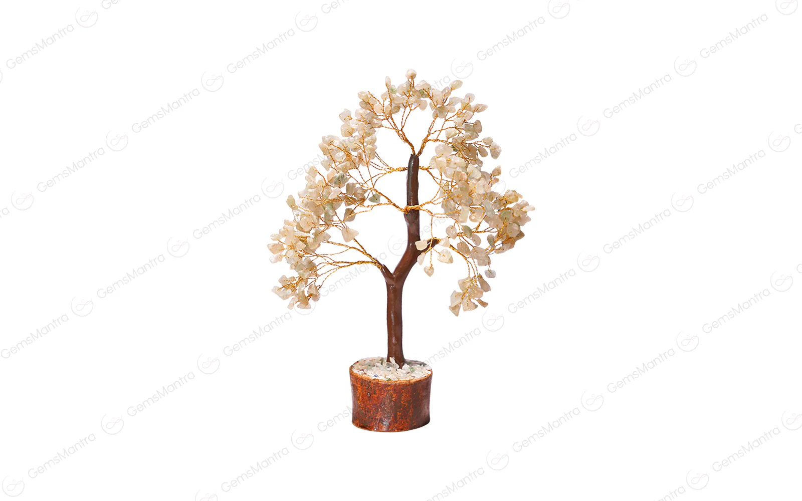 Wooden Green Aventurine Crystal Tree - Image 2
