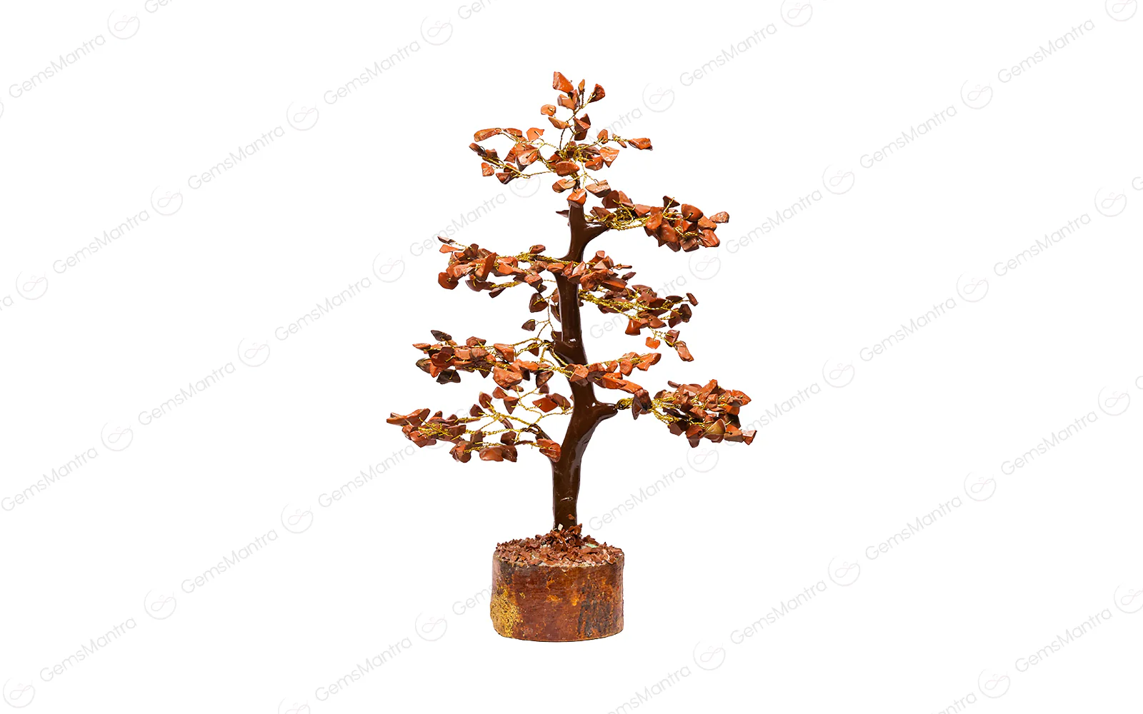 Wooden Red Jasper Crystal Tree - Image 2