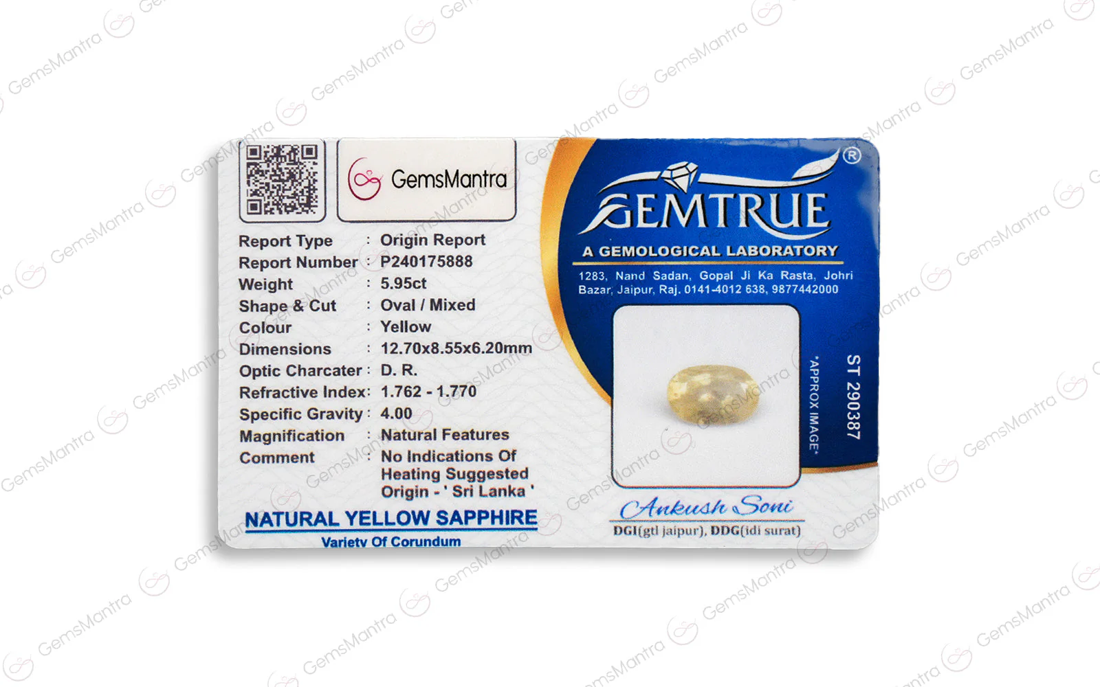 Yellow Sapphire - 5.95 Carats - Image 4