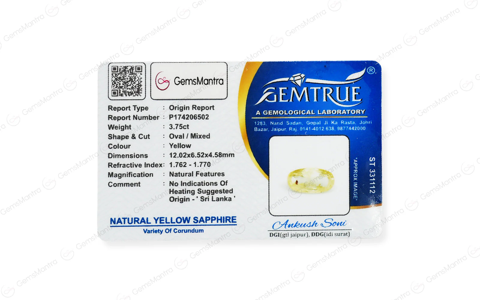 Yellow Sapphire - 3.75 Carats - Image 4